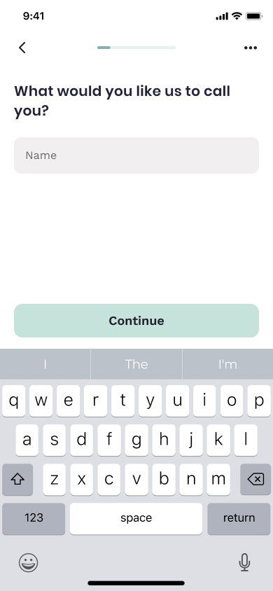 Original Inflow name entry screen