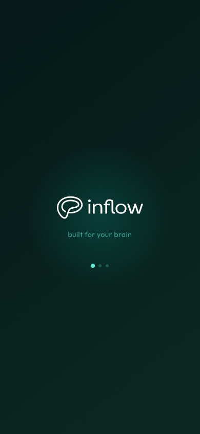 Redesigned Inflow launch screen